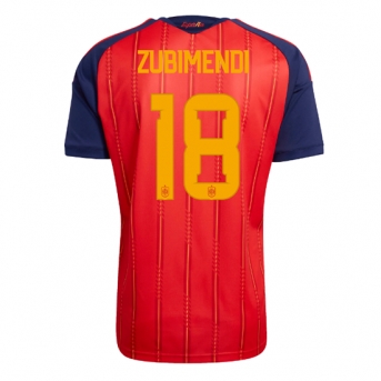 Billige Fotballdrakt Spania Martin Zubimendi #18 Replika Hjemmedrakt VM 2026 Kortermet